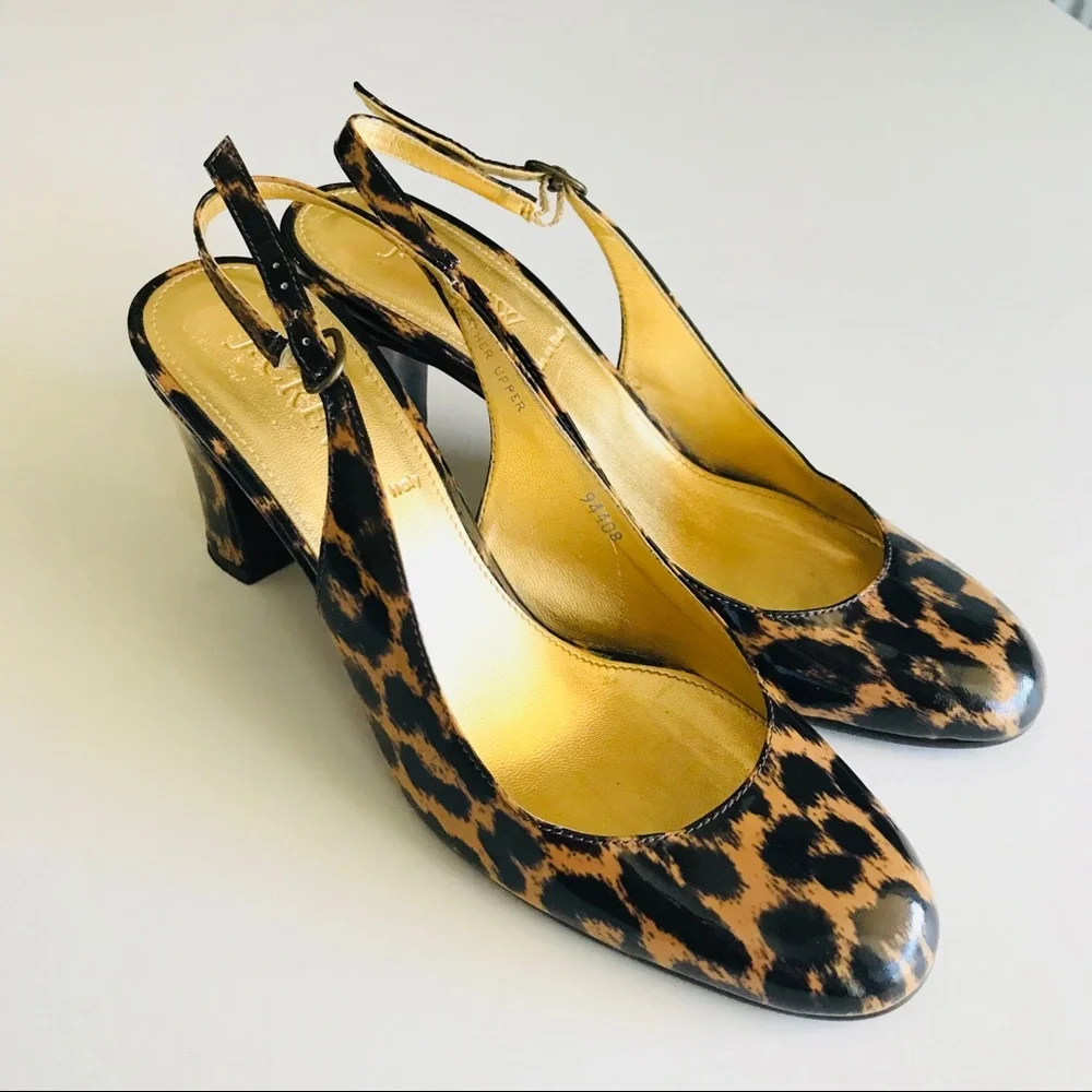 J. Crew animal print sling back pumps size 5.5 - Picture 2 of 5
